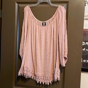 Bobeau Cold Shoulder Blouse 1X